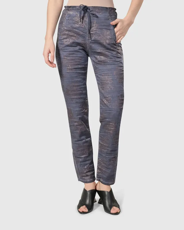 alembika-floral-iconic-stretch-jeans-rust-blau image 1