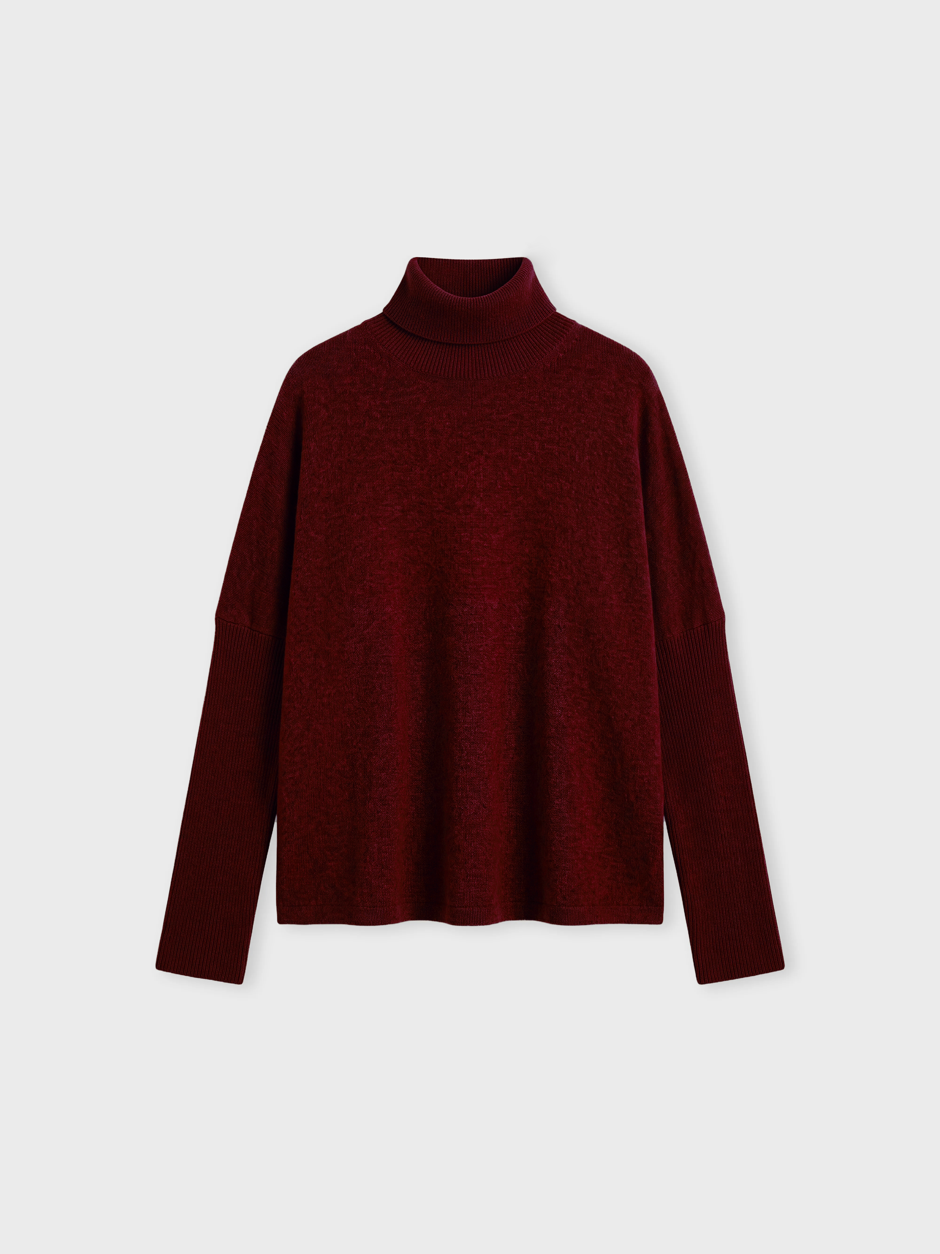 absolut-pull-poncho-clara-damen-kaschmir-rollkragen-kirschrot image 2