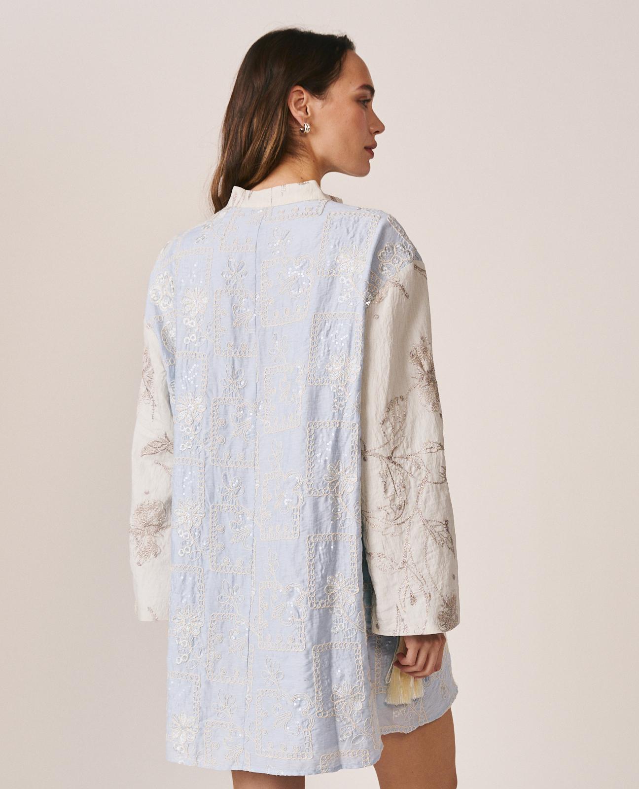 alma-en-pena-minikleid-bestickt-mit-pailletten-blau image 7