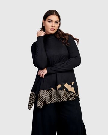 alembika-nikita-turtleneck-trapeze-top-mix-rollkragen-tunika-a-linie image 3