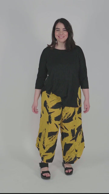 alembika-ru-crinkle-punto-pants-yellow-damen-hose image 3