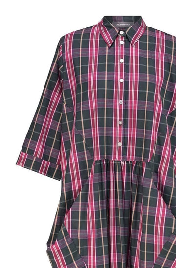 alembika-the-everything-dress-plaid-hemdblusenkleid-rosa image 2