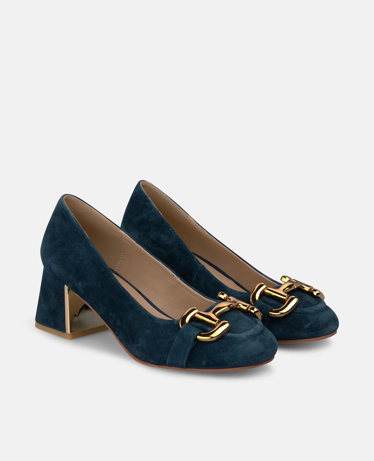 alma-en-pena-wildleder-pumps-blau-5-5-cm-blockabsatz image 2