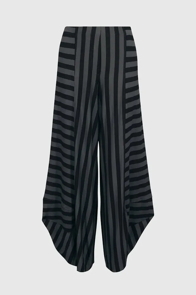 alembika-punto-jersey-hose-grau-schwarz-gestreift image 1