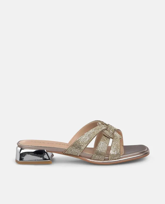 alma-en-pena-flat-sandals-three-straps-riemensandale-bronze-3-cm image 1