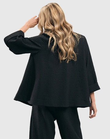 alembika-waffle-open-swing-jacke-schwarz image 5