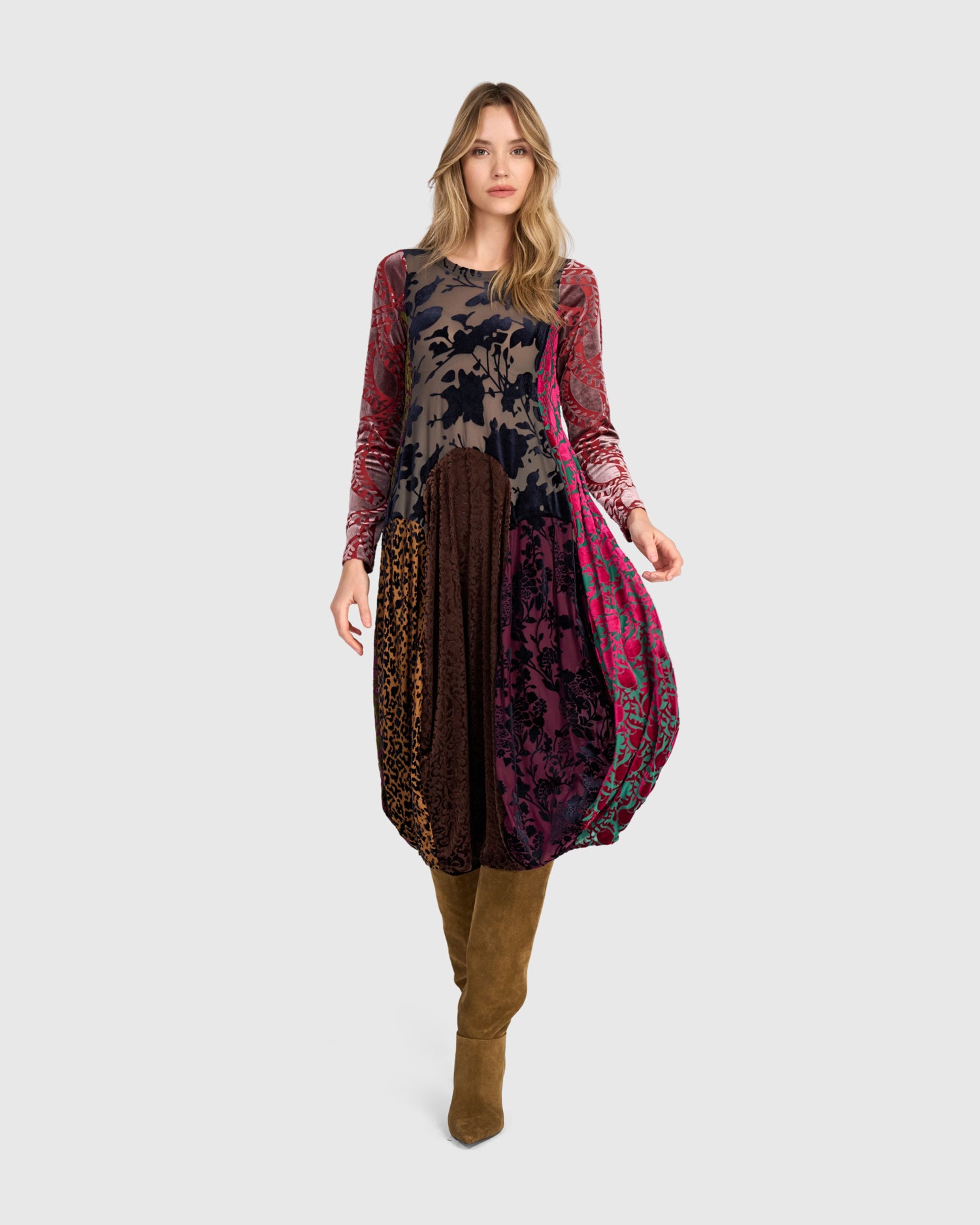 alembika-heirloom-crew-cocoon-kleid-jewel-multi image 1