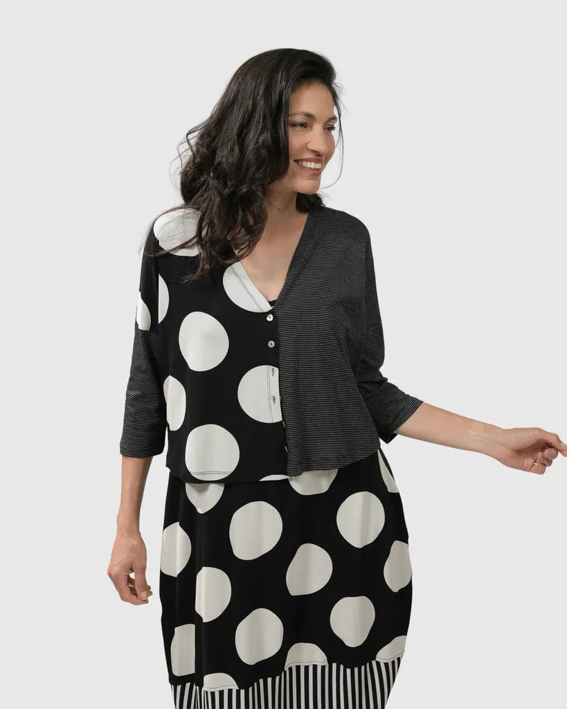 alembika-minnie-crop-cardigan-mono-kurz-cardigan-punkte image 1