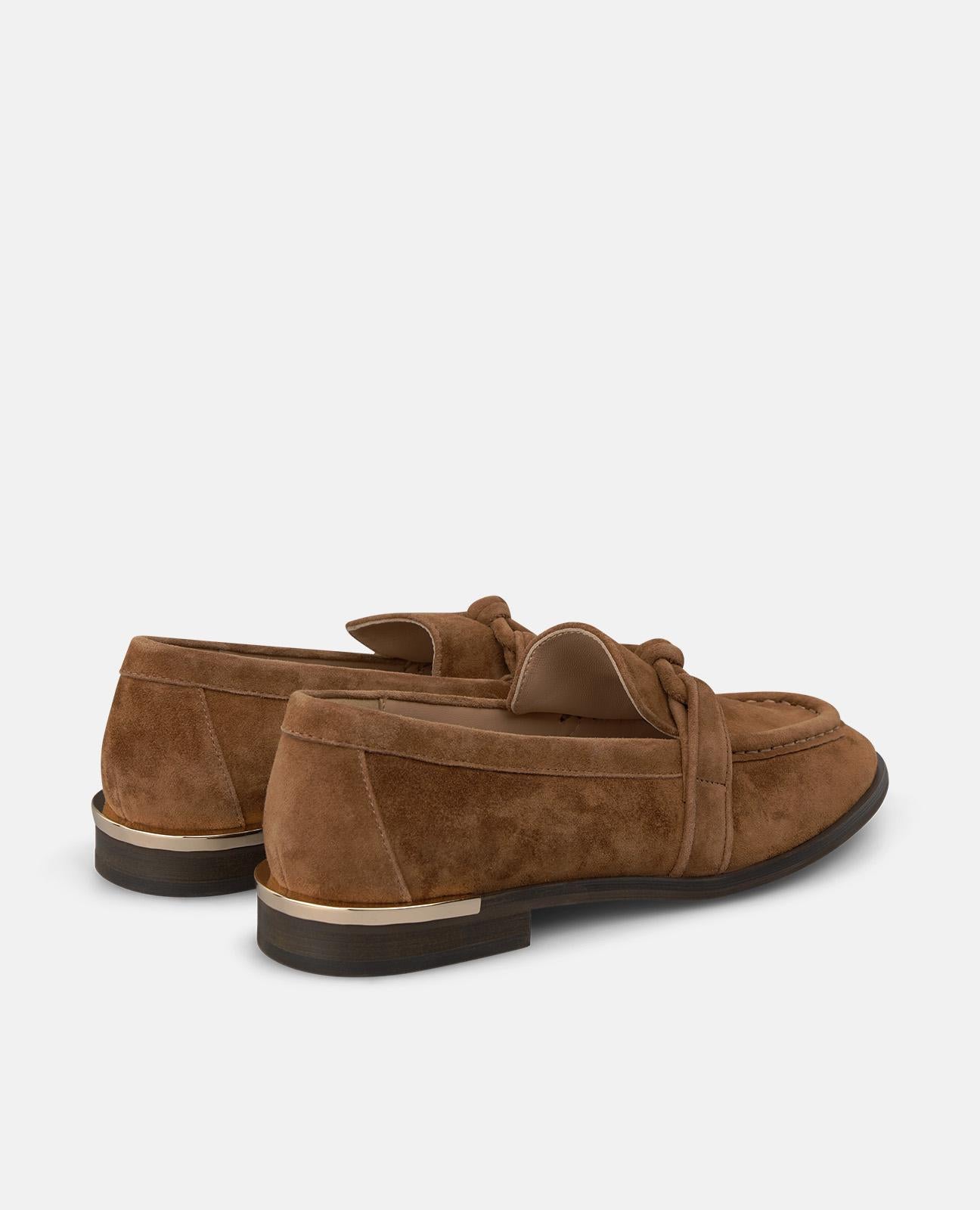 alma-en-pena-leather-loafer-mit-schleife-mokassin-camel image 3