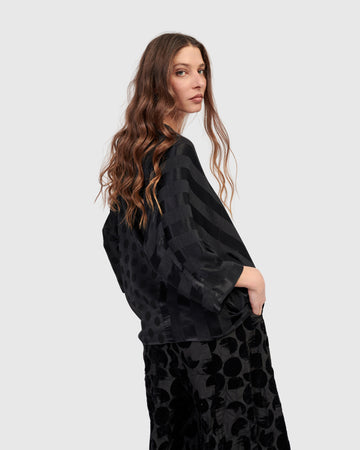 alembika-fatima-draped-top-damen-shirt-schwarz image 7