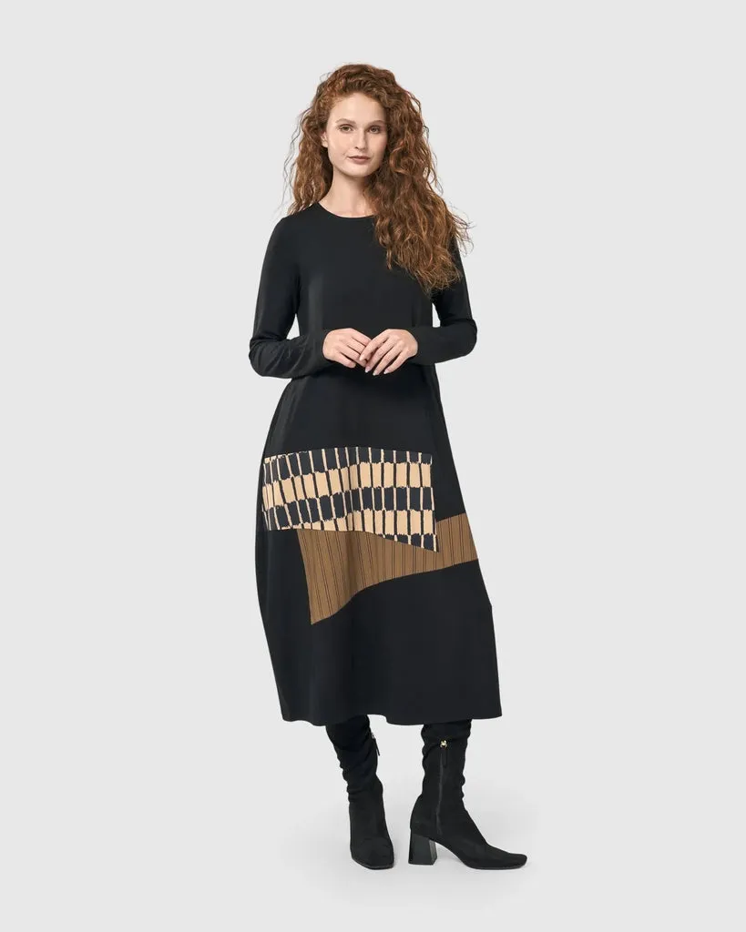 alembika-sycamore-cocoon-kleid-coffee-midi image 1