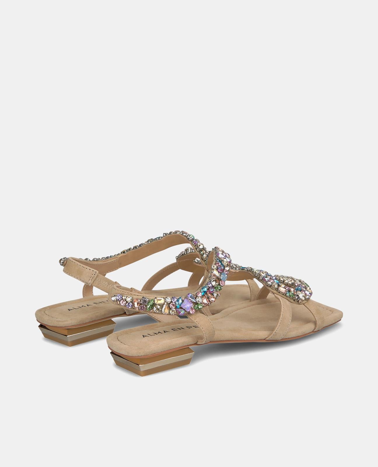 alma-en-pena-flache-sandale-snake-arena-riemchensandale-1-5-cm-mit-strass image 3