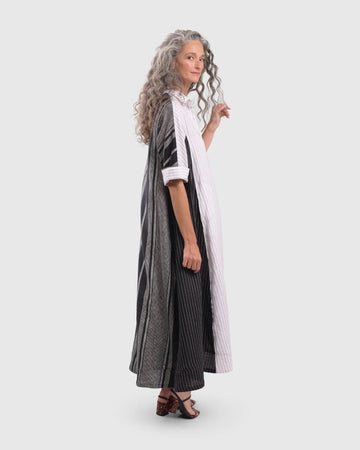 alembika-melange-trapeze-maxi-kleid-multi image 3