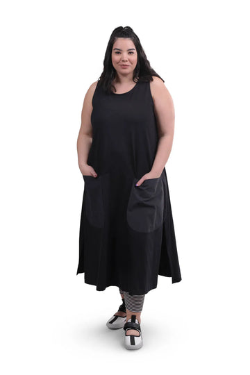 alembika-urban-pocket-tank-maxikleid-schwarz image 2