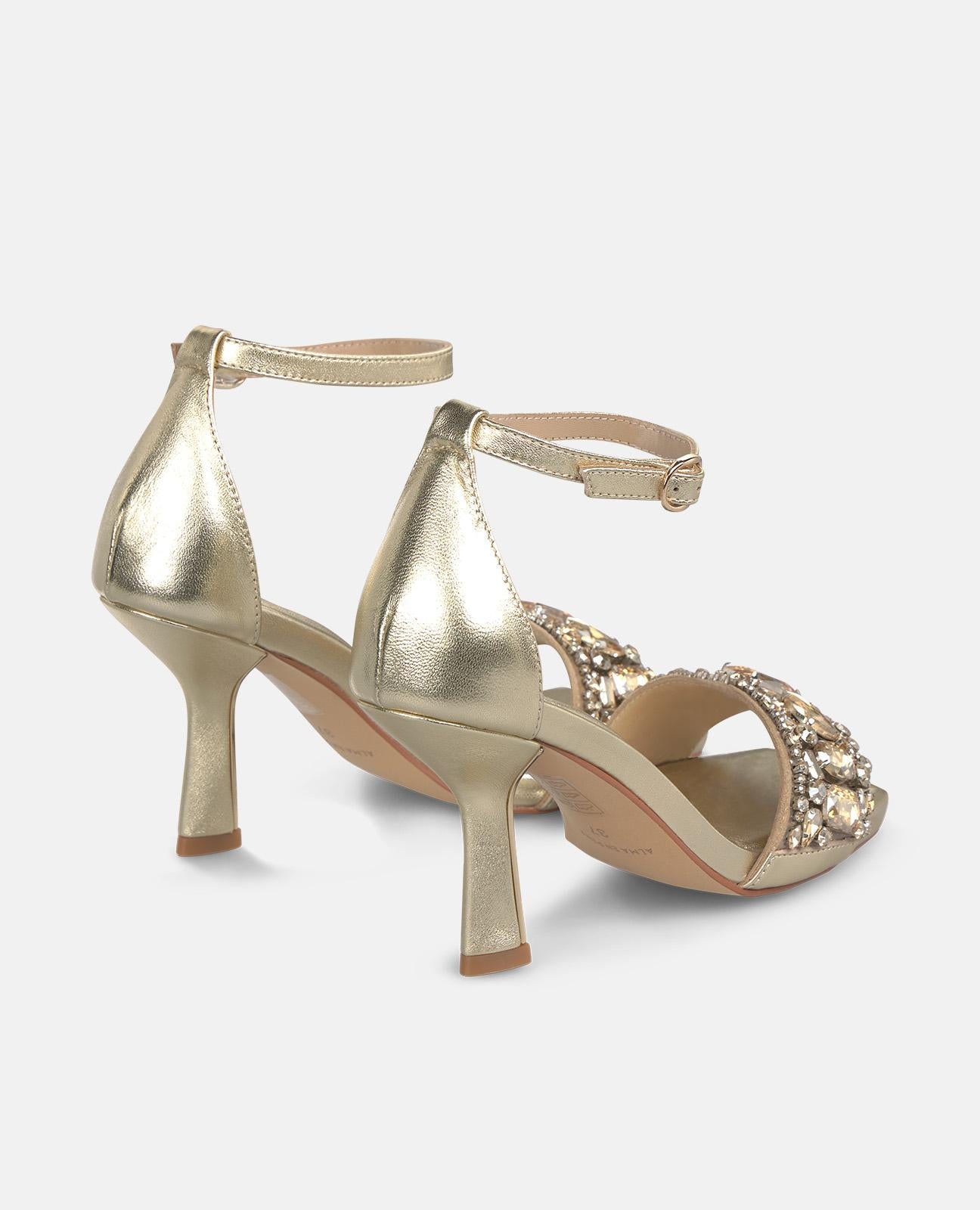 alma-en-pena-metallic-heeled-sandals-high-heel-sandale-gold-strass-9-cm image 3