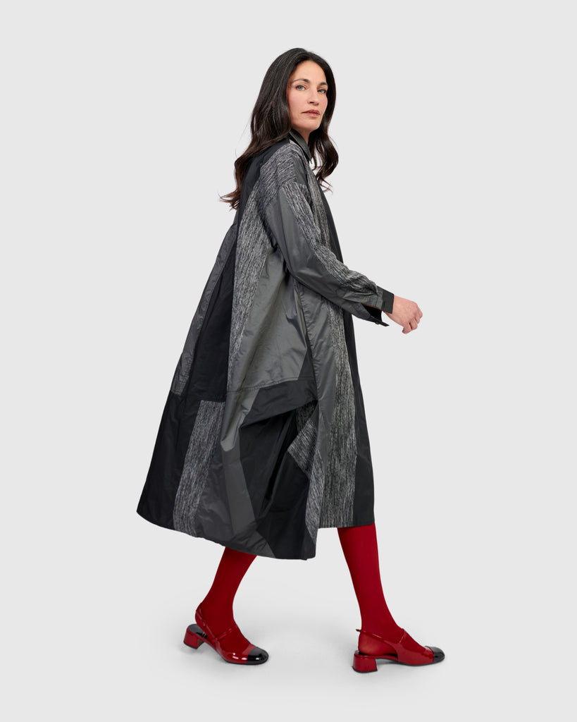 alembika-drama-draped-shirtdress-hemdkleid-iron image 1