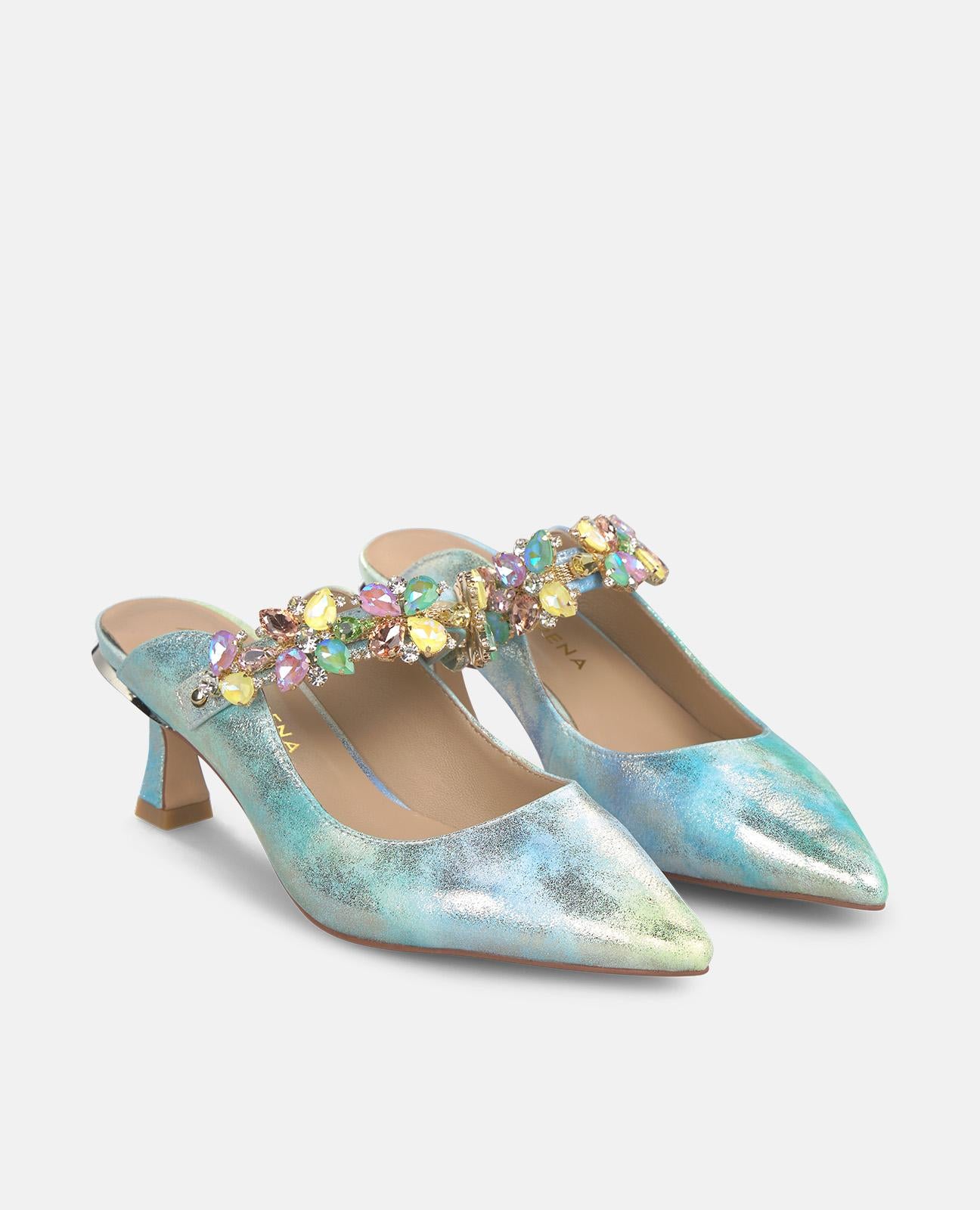 alma-en-pena-slingpumps-mit-strass-riemen-blau-6-2-cm-absatz image 2