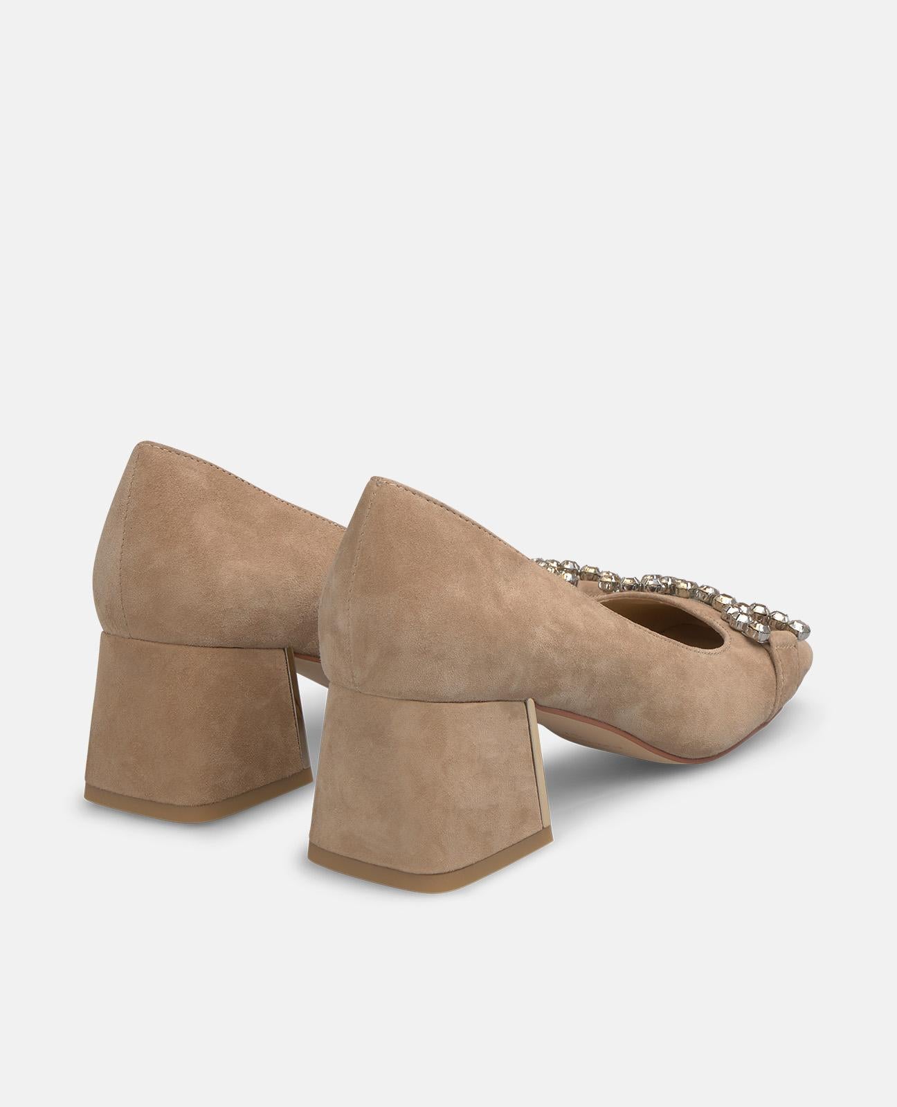alma-en-pena-stirrup-shoe-with-rhinestones-heel-pumps-6-cm-in-camel image 3