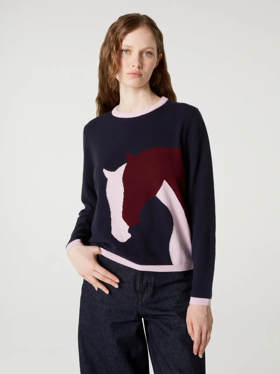 absolut-cashmere-pullover-haras-damen-pullover-aus-100-kaschmir-rundhals-navy image 1