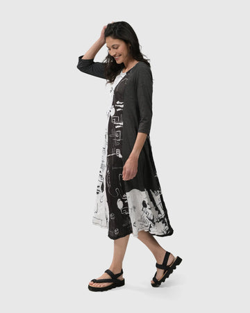 alembika-the-good-life-dress-script-damen-kleid-3-4-arm image 5