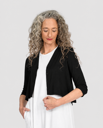alembika-essential-crop-cardigan-schwarz image 2