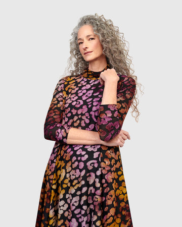 alembika-ember-cocoon-kleid-bloom-langarm image 3