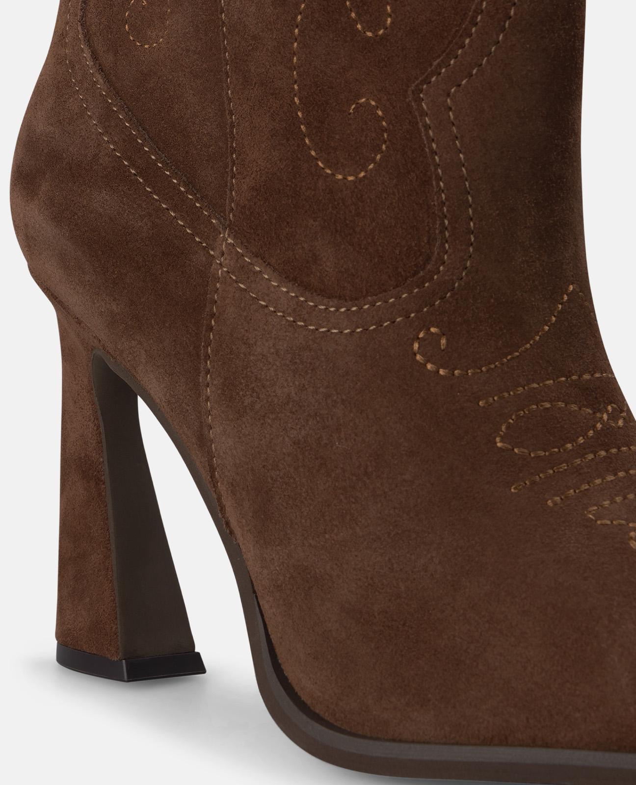 alma-en-pena-leather-cowboy-boots-camel-9-cm-blockabsatz image 4