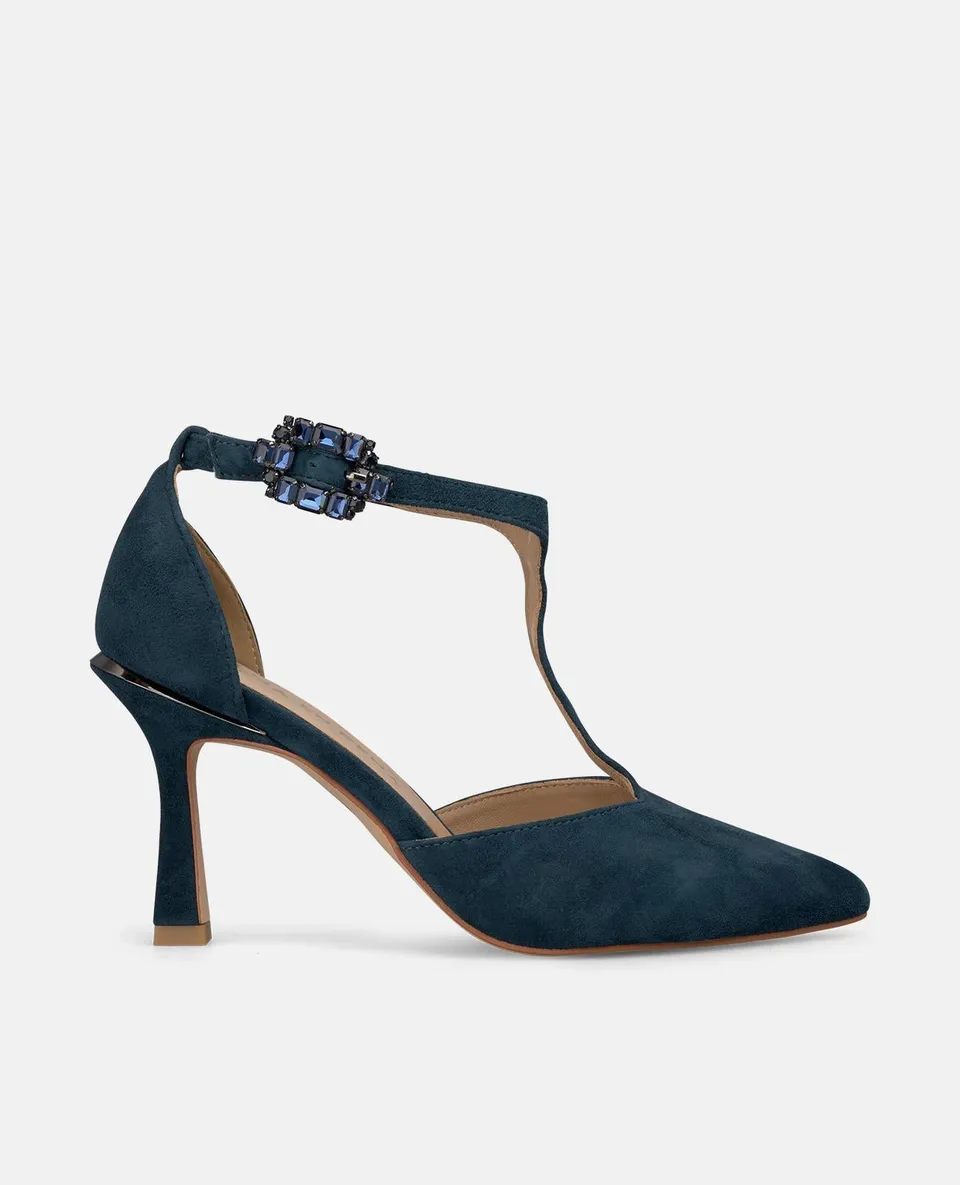 alma-en-pena-pumps-navy-mit-schmuckschnalle-strass-9-cm image 1