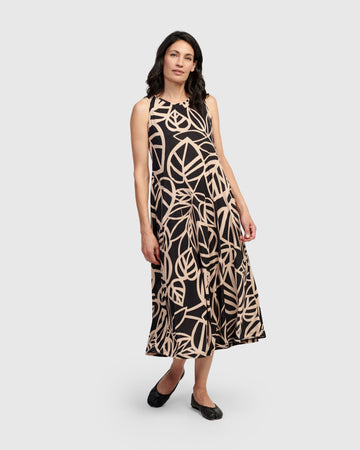 alembika-ilsa-rmelloses-midi-kleid-leaves image 6
