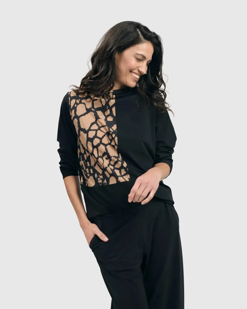 alembika-tekbika-blocked-bateau-top-desert-langarmshirt image 1
