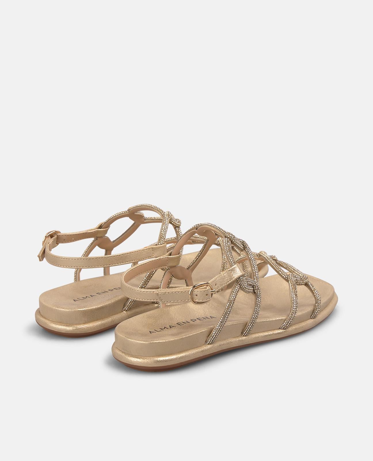 alma-en-pena-flat-interlaced-sandal-riemchensandale-gold-2-cm image 3