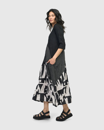 alembika-inkjet-maxi-dress-damen-kleid-mono image 5