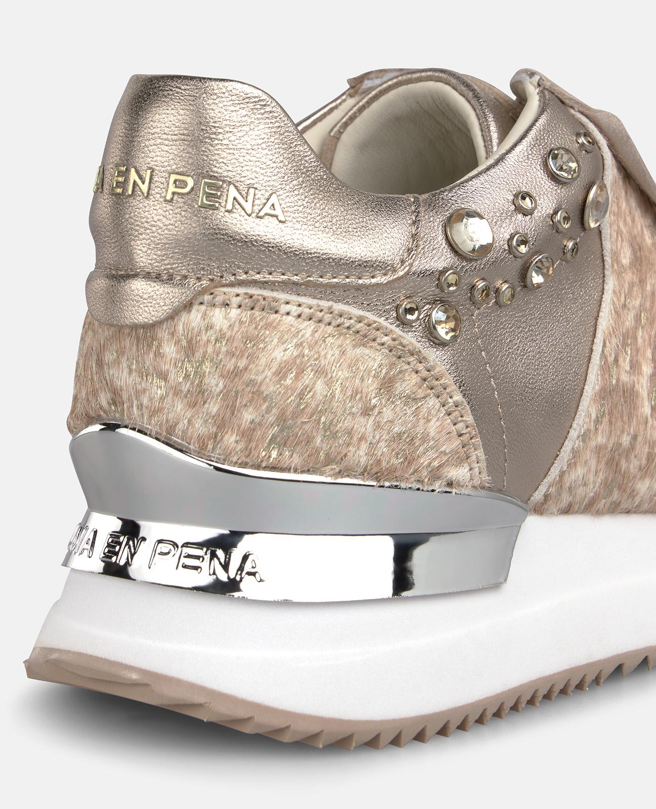 alma-en-pena-metallic-sneaker-strass-vison-4-cm-plateau image 4