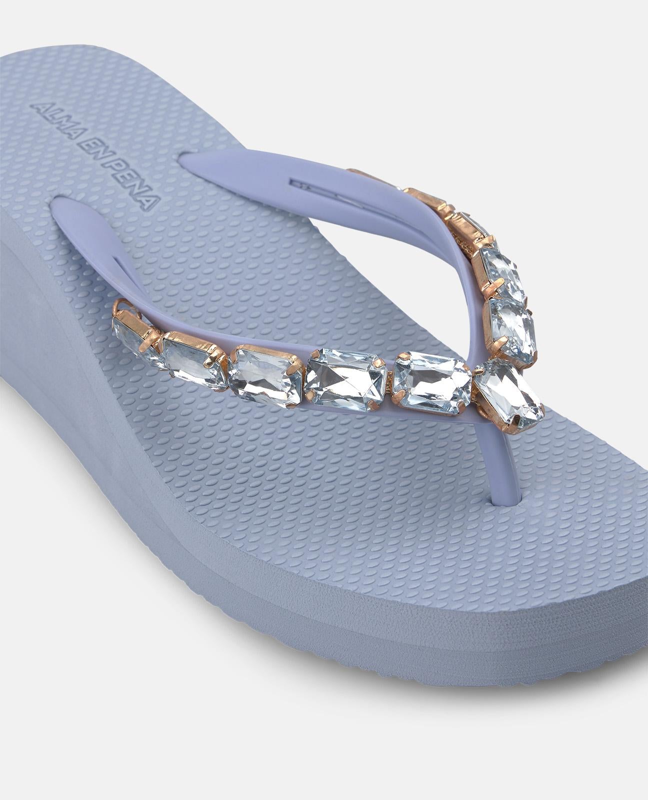 alma-en-pena-minimalist-platform-beach-sandals-plateau-sandalen-in-blau image 5