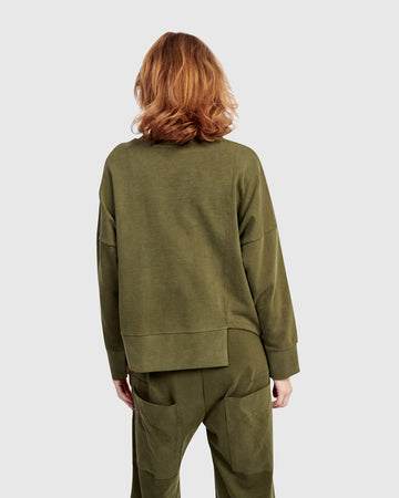 alembika-urban-sirocco-crewneck-top-olive image 5