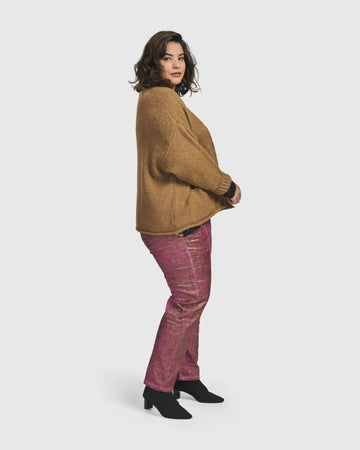 alembika-sylvia-crop-cardigan-damen-strickjacke-sepia image 8