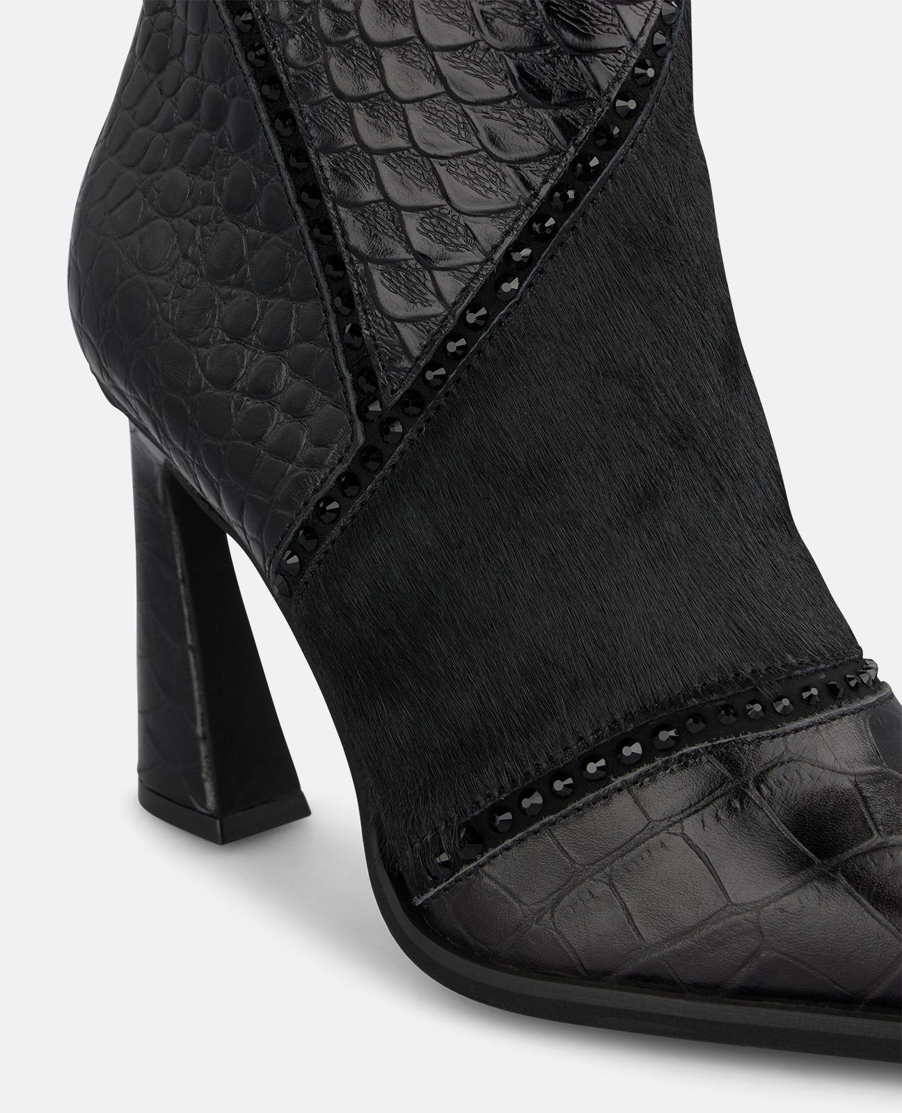 alma-en-pena-animal-print-leder-stiefelette-schwarz-9-cm image 4