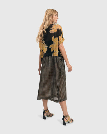 alembika-lanai-chiffon-shift-kleid-gold-midi image 5