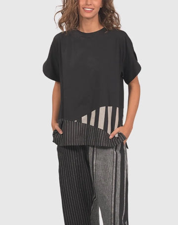 alembika-melange-flat-front-trousers-stripe-leinenhose image 4