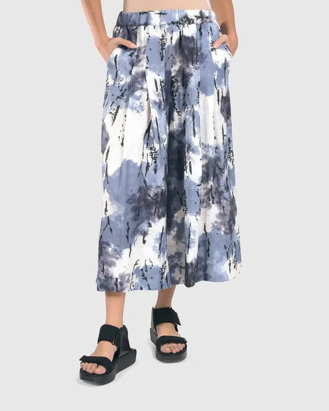 alembika-sky-wide-leg-hose-clouds-damen-leinenhose-mit-weitem-bein image 1