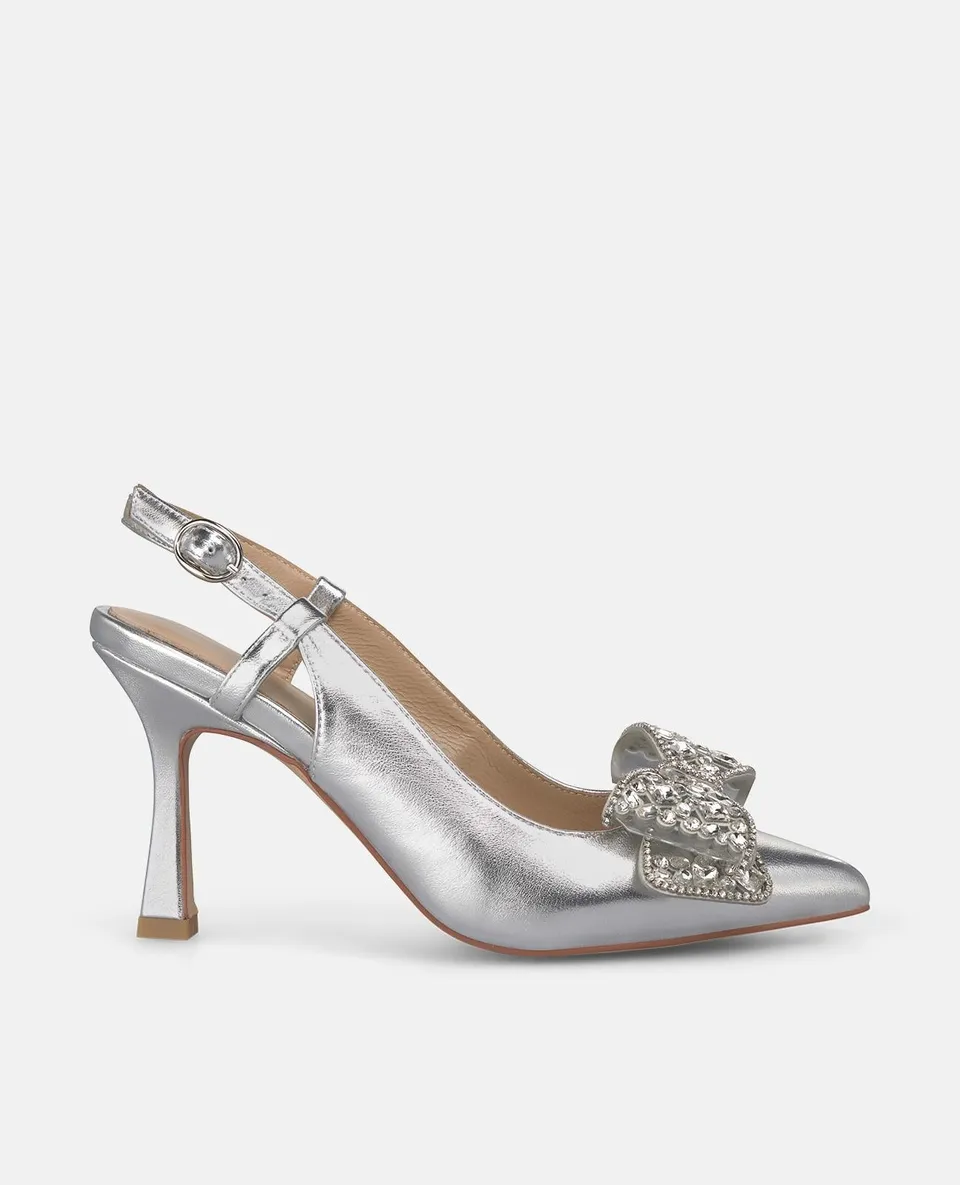 alma-en-pena-high-heel-bow-schuh-silber-9-cm image 1