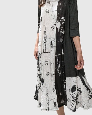 alembika-the-good-life-dress-script-damen-kleid-3-4-arm image 4