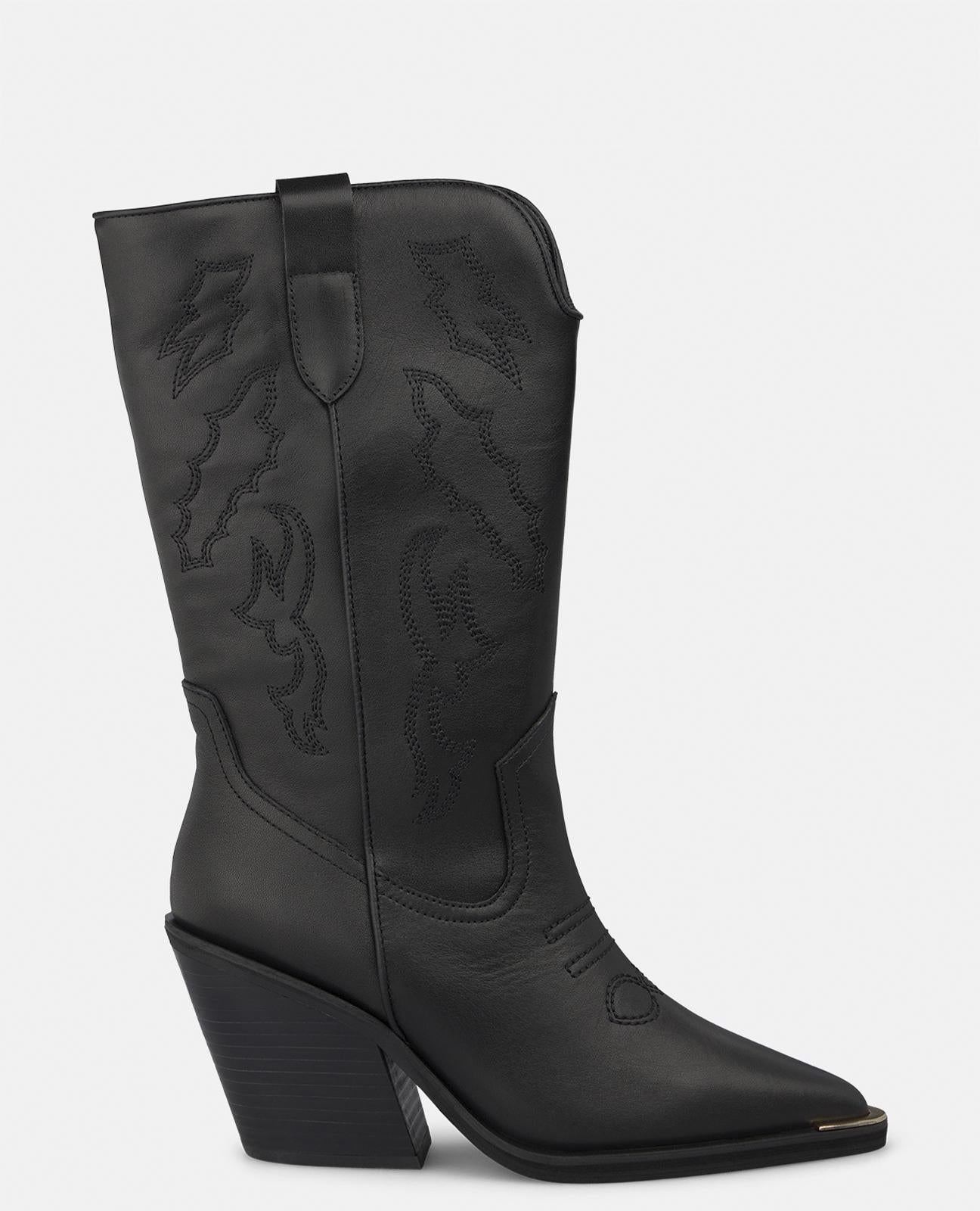 alma-en-pena-napa-leder-cowboy-boots-schwarz-8-cm image 1