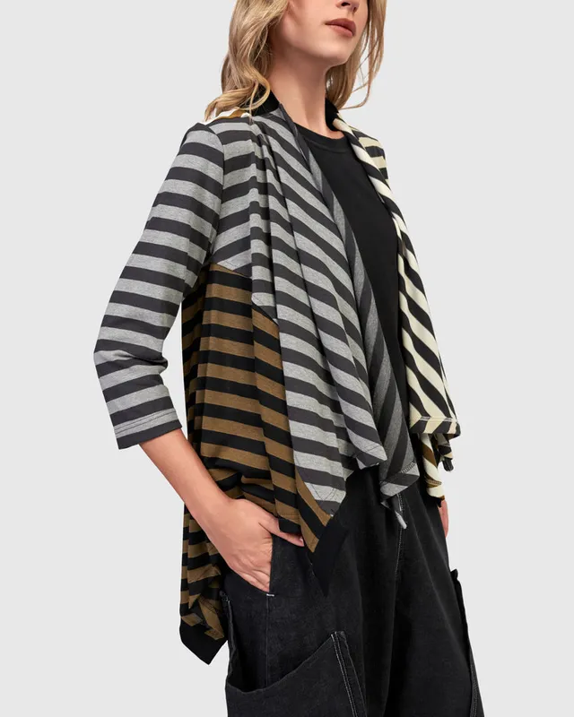 alembika-urban-crosscourt-draped-cardigan-streifen image 1