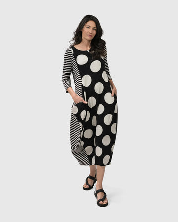 alembika-minnie-midi-dress-mono-punkte-kleid image 7