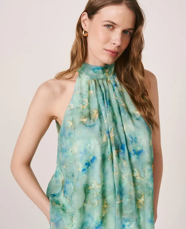 alma-en-pena-halter-bluse-neckholder-bluse-chiffon-gr-n image 1