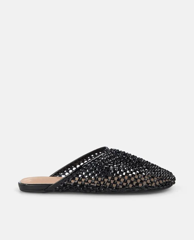 alma-en-pena-mesh-mules-schwarz-strass-spitzzehe-flach image 1