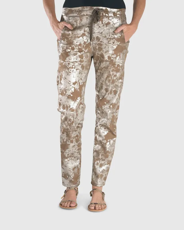 alembika-floral-iconic-stretch-jeans-coffee-damen-jeans image 1