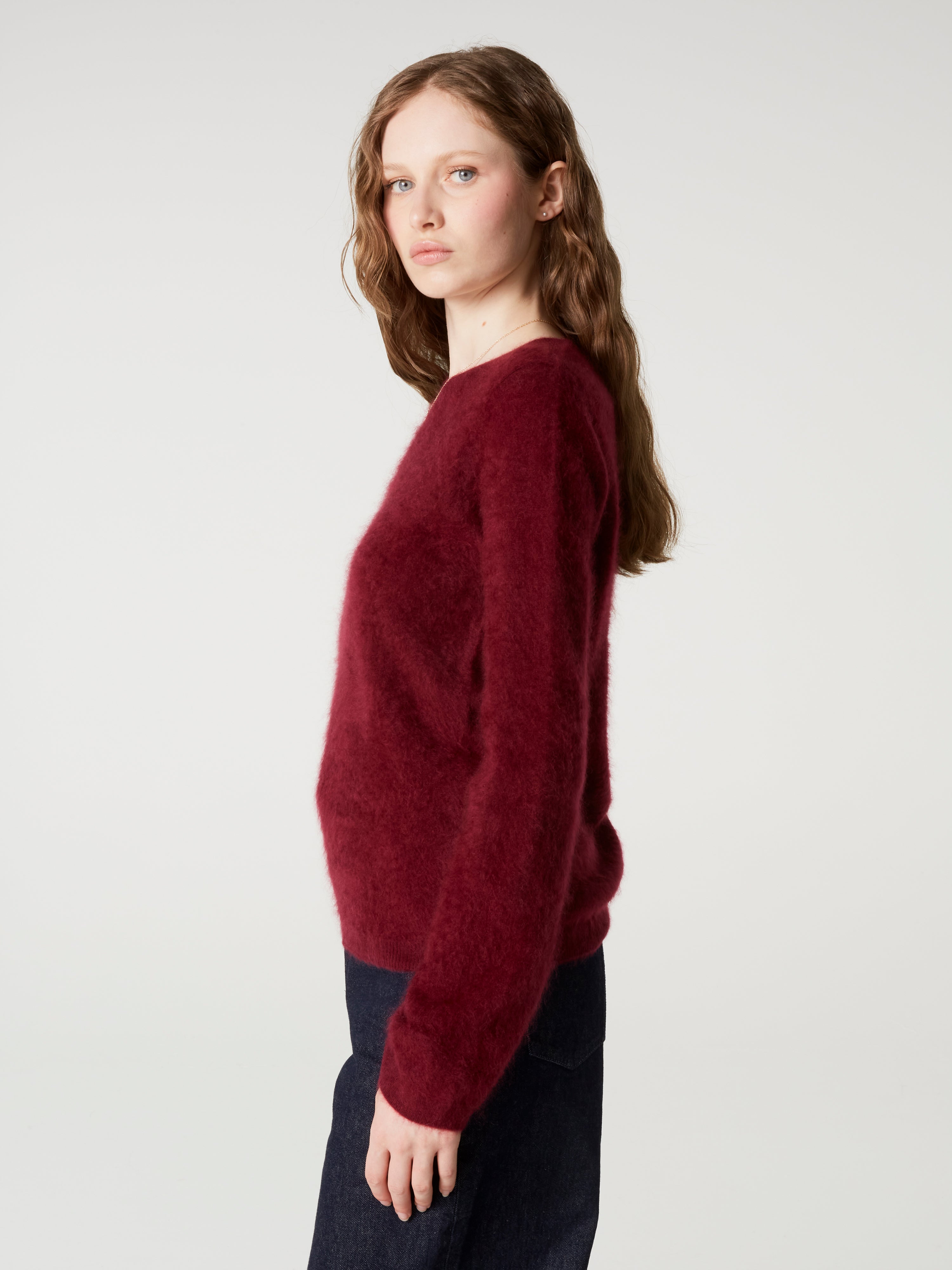 absolut-cali-kaschmir-pullover-damen-bordeaux-rundhals image 3
