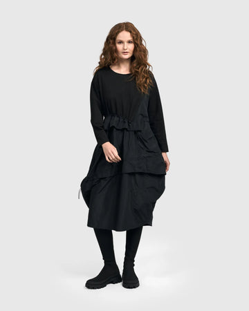 alembika-urban-alpha-cargo-dress-schwarz-midi-cocoon image 6